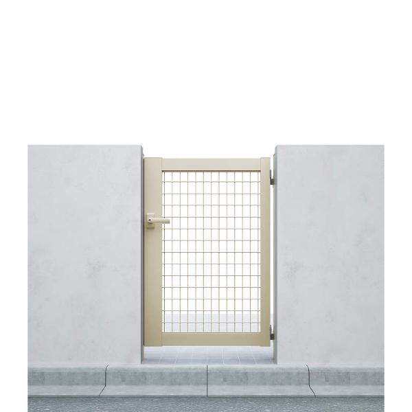 YKKAP シンプレオ門扉MB1型 片開き 門柱仕様 09-10 HME-V-MB1 『メッシュデザ...