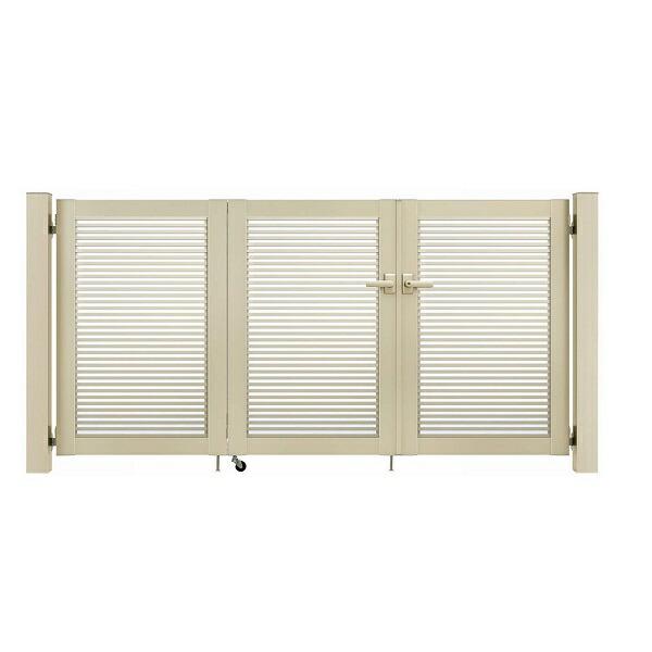 YKKAP シンプレオ門扉 YB1型 3枚折戸セット 門柱仕様 08-10