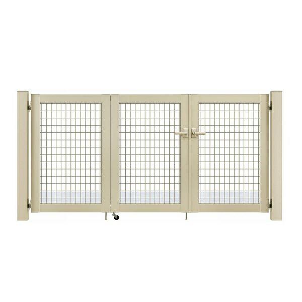 YKKAP シンプレオ門扉 MB1型 3枚折戸セット 門柱仕様 08-12