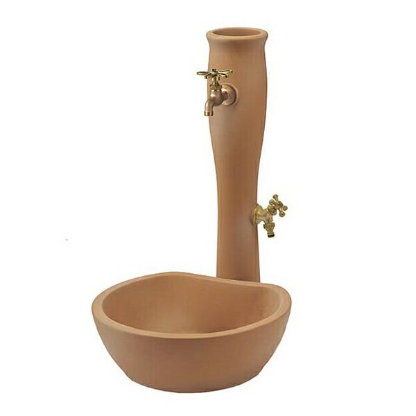 トーシン 水栓柱 un ポッシュ SC-UN-POCM-TC 立水栓＋水栓パン（受け）+蛇口セット ...