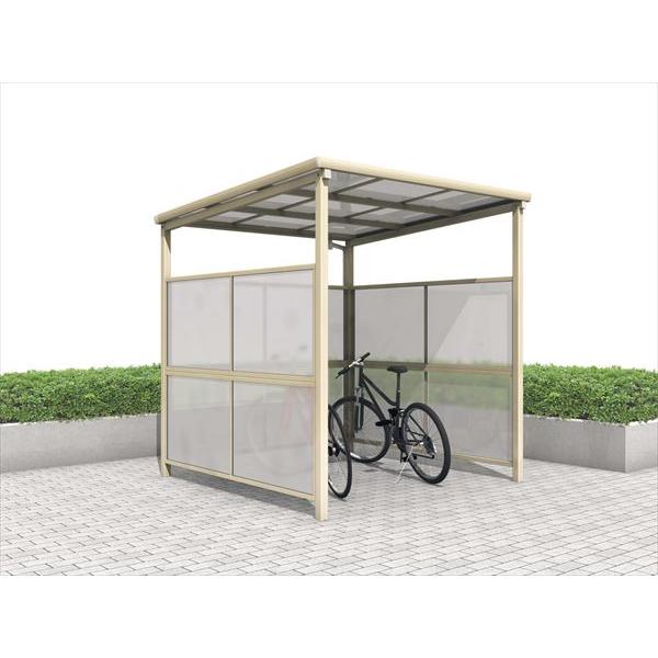 三協アルミ ベルフラット パネル2段 コ型(パネル３面) 端部柱タイプ 熱線遮断ポリカーボネート板 ...