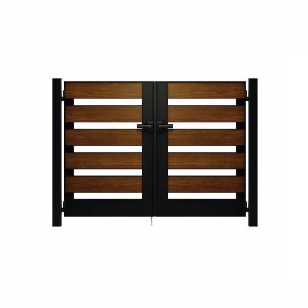 YKKAP ルシアス門扉YS7型 両開き 門柱仕様 10-12 内開き仕様 UME-V-YS7 複合...