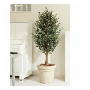 『人工植栽』　タカショー グリーンデコ鉢付　オリーブツリー　1.6m　GD-38N