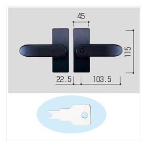 YKKAP 錠金具 打掛錠2型 両開き用 鍵付き MPE-JU2-W