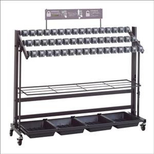 テラモト　ロック式傘立　キーレス傘立トレス（折りたたみ式）　48本収納　UB-269-148-0