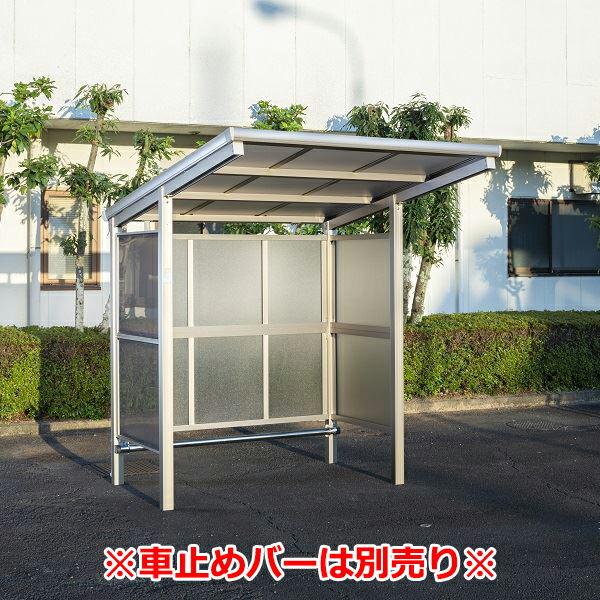 サイクルポート 大仙(ダイセン) 自転車置場F(フラット) 積雪20cm仕様 間口18 側面/背面パ...