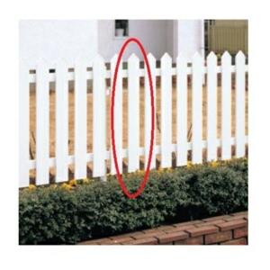 リクシル アメリカンフェンス1型 CB柱 T-8用 『アルミフェンス