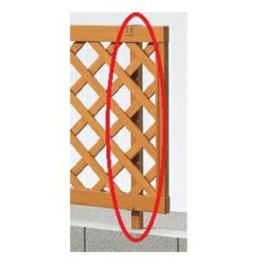 リクシル 新日軽 木樹脂フェンスJ1型 自在柱 H=800用 「ラチス」