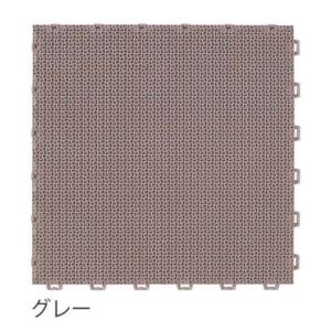 ミヅシマ工業　マット・ちどり格子　本体　450×450×13ｍｍ　1ケース（10枚入）　グレー　＃401-0700 グレー｜kiro