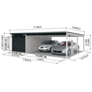 受注生産品 ヨドガレージ ラヴィージュ3 オープンスペース連結型