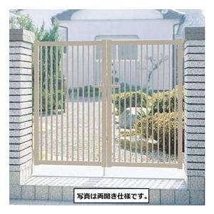 三協アルミ 形材門扉末広2型 0610 両開き門柱タイプ 『キロ特別企画！鍵付き錠に無料で変更可能です』