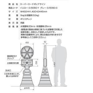 エクステリアのキロ店 物置 車庫 欠品中 次回12月上旬入荷予定 Gx コーポレーション スーパーロードポップサイン レギュラー上面板 下面版 各1枚付 G 5060 Y イエロー