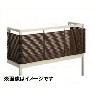 YKKAP ルシアスバルコニー 屋根置式 横ストライプ 関東間 標準柱 1.5間×5尺 床材 樹脂製デッキ アルミ+アルミカラー 『後付バルコニー