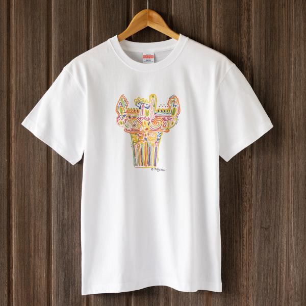 「旅する縄文」Tシャツ 十日町土器01 ホワイト