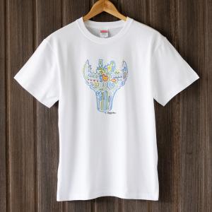 「旅する縄文」Tシャツ 十日町土器02 ホワイト