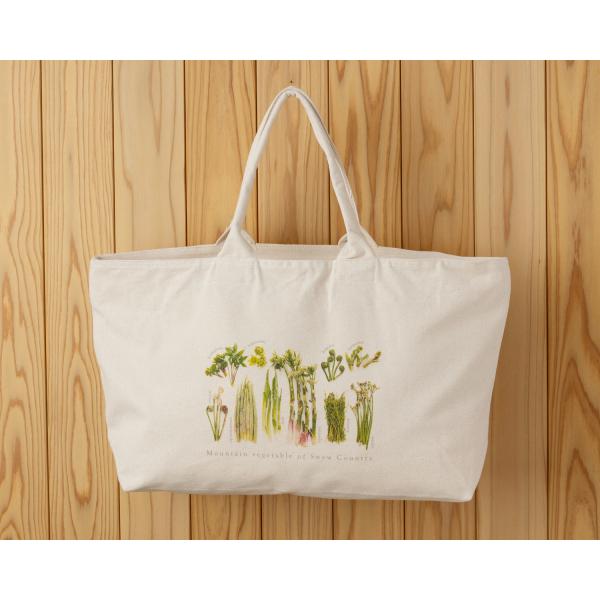 山菜図鑑トラベルトート　ナチュラル