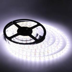 LEDテープライト DC12V ホワイト 白 300連 5m 5050SMD 防水 高輝度SMD 白ベース 切断可能 正面発光 防水仕様 LEDテープ 間接照明 看板照明 棚下照明｜ペットエバーヤフーショッピング店