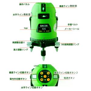 フルライン グリーン レーザー 墨出し器 水平...の詳細画像2