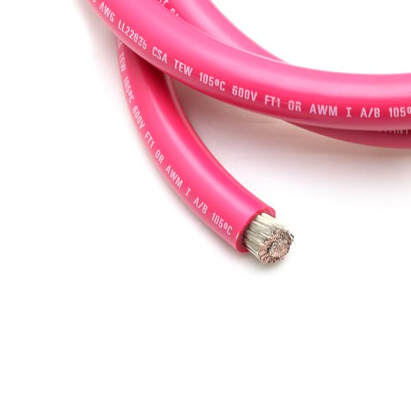 バッテリーケーブル 60sq 1m単位 切り売り 1/0AWG 配線 シングル 赤 レッド ボート用...