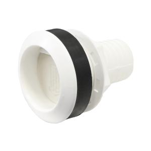 スルハル ストレート 38mm 1-1/2インチ スカッパー付き プラスチック ホワイト