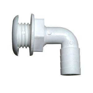 スルハル L型 19mm 3/4インチ ホワイト プラスチック スルーハル