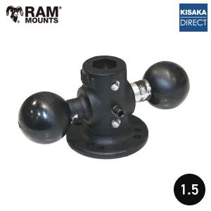 RAM MOUNTS ラムマウント RAM-217-1U ダブルボールラウンドベース 1.5インチボール｜kisaka-direct