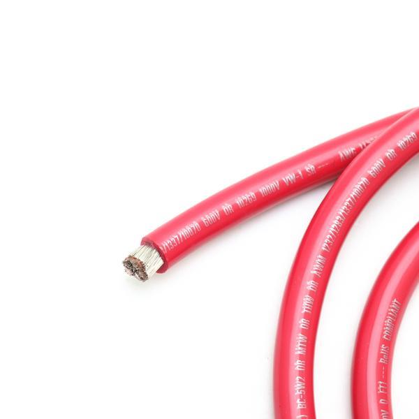 バッテリーケーブル 22sq 1m単位 切り売り シングル プラス 配線 赤 レッド 4AWG 22...