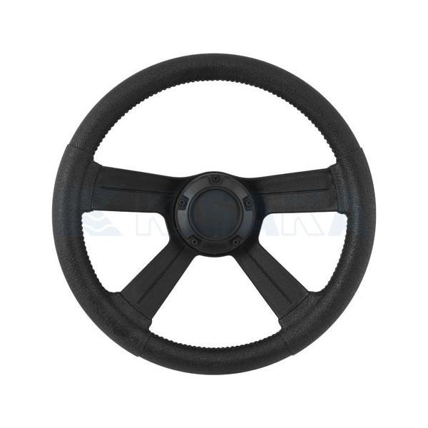 ボート ハンドル ステアリングホイール 4スポーク 3/4インチテーパーシャフト PVCコート ボー...