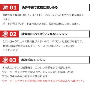 マーキュリー 2馬力 船外機 4ストローク S...の詳細画像2