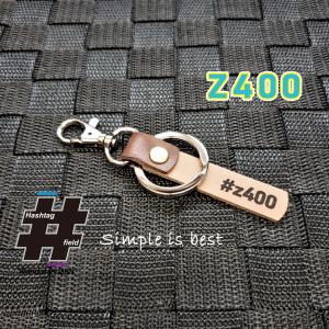 ZRX400 本革ハンドメイド ハッシュタグチャームキーホルダー カワサキ