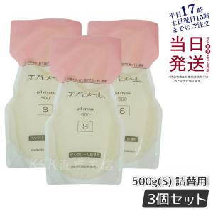 サンプル付き エバメール ゲルクリーム ポンプ Sタイプ 500g 3個セット 詰替 オールインワンゲル スキンケア 真空パウチタイプ 敏感肌 正規品 母の日