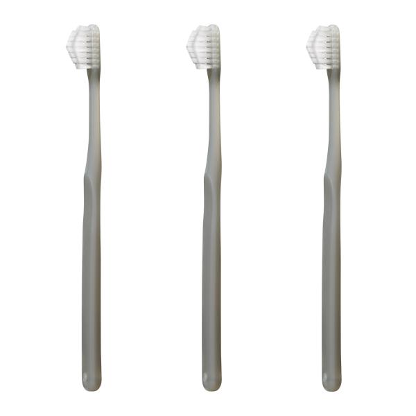 【公式】奇跡の歯ブラシ やわらかめ マットグレー 3本セット 日本製 なぞるだけで汚れが落ちる 隙間...