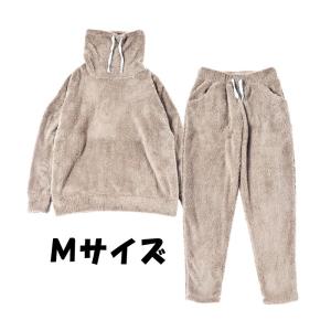 ファッション レディース シープボア ハイネックパンツ上下セット M〜Lサイズ/MOCHA hw8248-3｜kisetu-yuuki