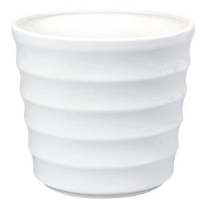 インテリア ポットカバー ニューオルキス S シャイニーホワイト(1個入り)高さ20.5cm （P212-cx1605-1) （代引き不可）｜kisetu-yuuki
