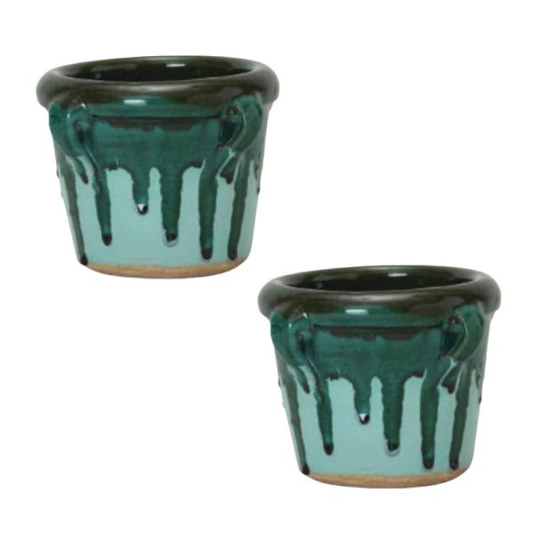 花・観葉植物用ポット チュニジアン ミニグレイズ CH G 2個入り 15012 （代引き不可） p...