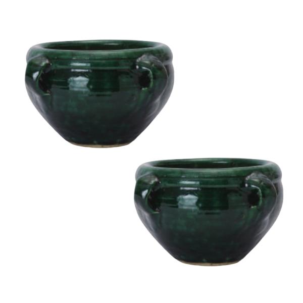 花・観葉植物用ポット チュニジアン グレイズ LG 2個入り 15022 （代引き不可） p123