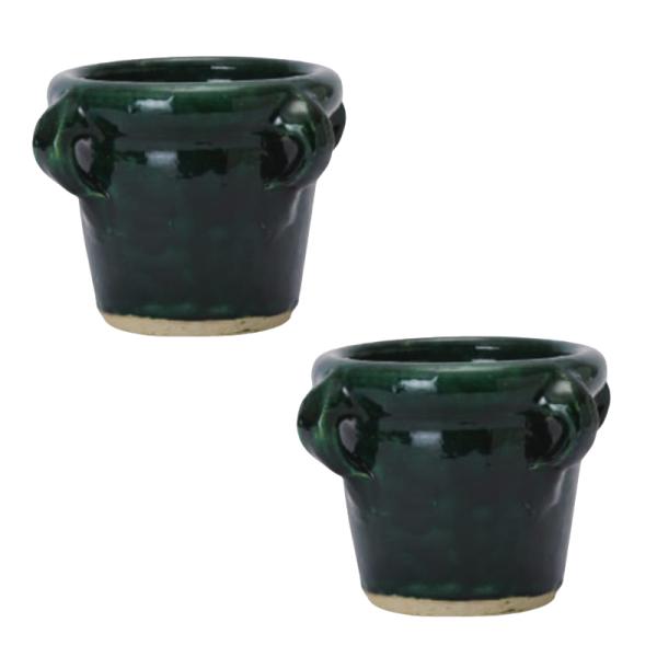 花・観葉植物用ポット チュニジアン グレイズ CG 2個入り 15025 （代引き不可） p123
