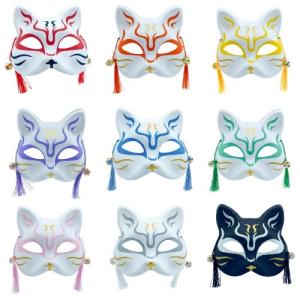 縁日ノ猫面　歌舞伎猫　6枚 全9色 展開 { お面 おめん 猫面 猫 屋台 お祭り 縁日 子供会 イベント 景品 夏祭り }