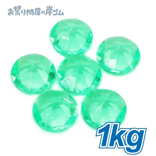 アクリルアイス 宝石すくい ダイヤモンド 蛍光クリア グリーン 1kg　(1袋) おもちゃすくい