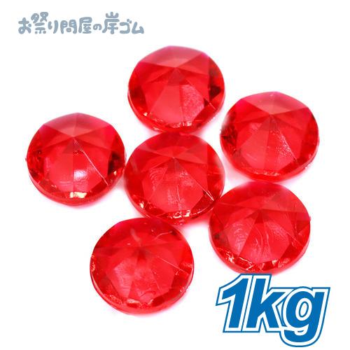 ジュエルアイス 宝石すくい ダイヤモンド 蛍光クリア レッド 1kg(1袋) おもちゃすくい
