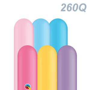 クオラテックス Qualatex QL260Q バイブラントアソート100枚 風船 ペンシルバルーン 風船 バルーンアート