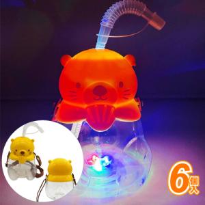 光るラッコ立体ボトル(6個） LEDボトル 光る飲料ボトル ラッコスタグラム