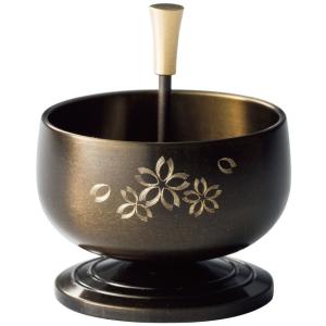 おりん おリン 国産 日本製 高岡 【豆リンセット】桜彫金（りん棒付） コンパクト 可愛い おしゃれ 豆リン 豆りん