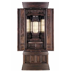 仏壇 唐木 国産 日本製 国産唐木仏壇【夢殿】シャム柿 20号 ※設置も無料「家財おまかせ便」で楽々。