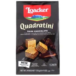 Loacker ロアカー　ウエハース　クワドラティーニ　ダークチョコレート　125ｇ｜kishionline