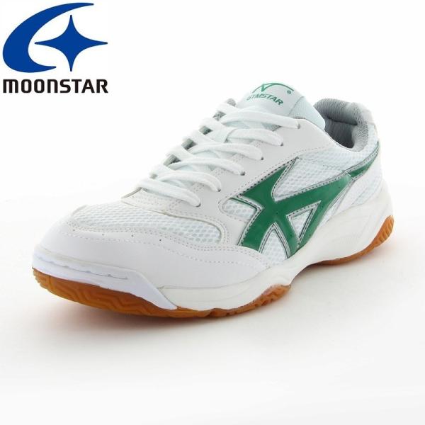 moonstar ムーンスター 体育館シューズ ジムスター S400 ホワイト/グリーン