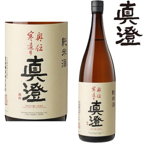 真澄 純米酒 奥伝寒造り 1800ml 地酒 日本酒 長野県 宮坂醸造 真澄 白ラベル ギフト プレ...