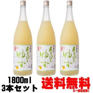 梅乃宿 あらごしクールゆず酒 8度 1800ml 3本  2022年発売分 数量限定 梅乃宿酒造 奈良県 梅の宿