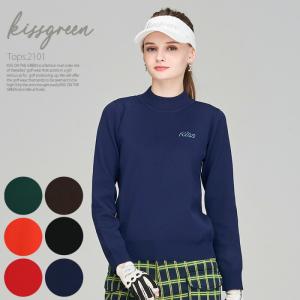 ゴルフウェア レディース ゴルフ ニット 長袖 無地