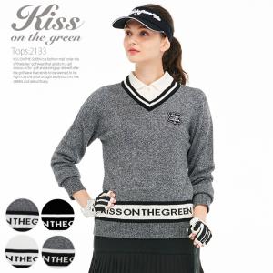 ゴルフウェア レディース 長袖 ニット セーター シンプル